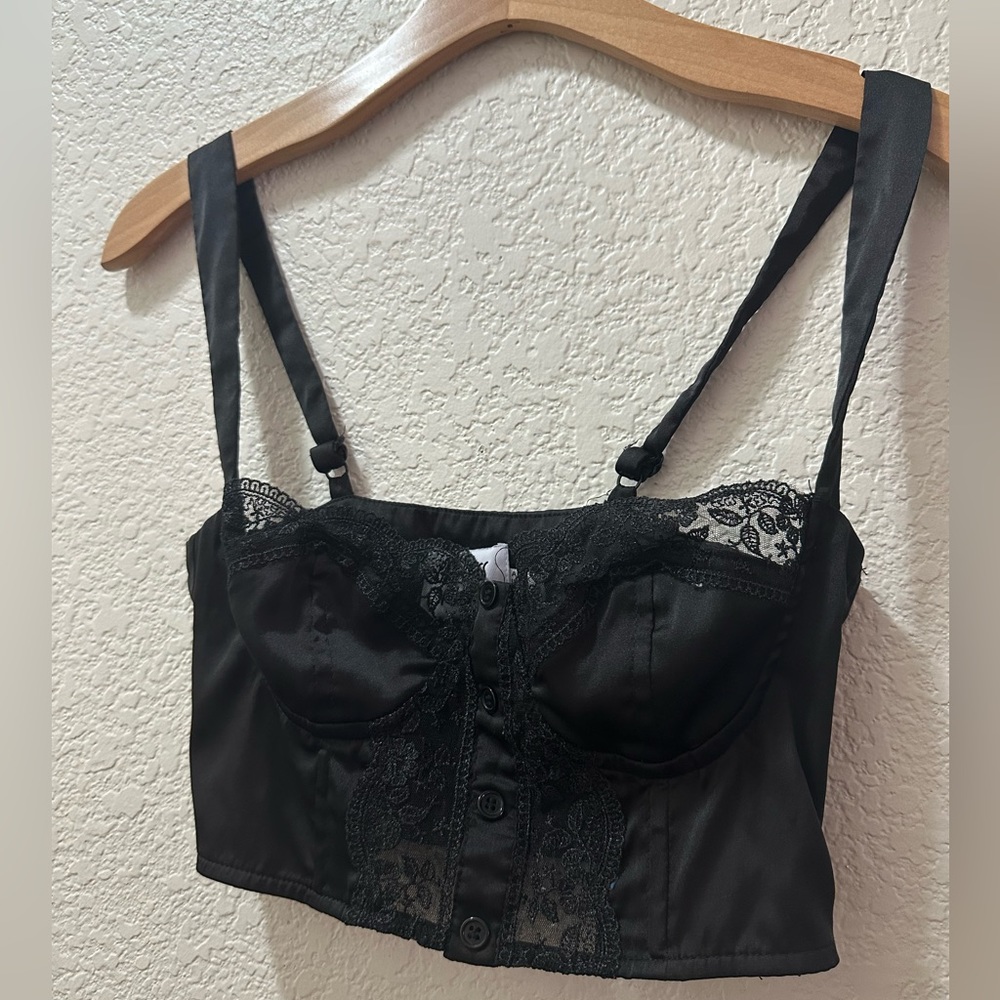 Princess Polly size 2 black corset top